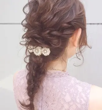 後ろ姿までオシャレ♡後ろ編みアレンジでロングヘアを楽しむ！