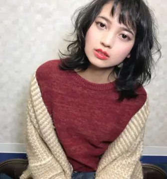 黒髪ミディアム派に！重軽ミックスヘア＆簡単ヘアアレンジ