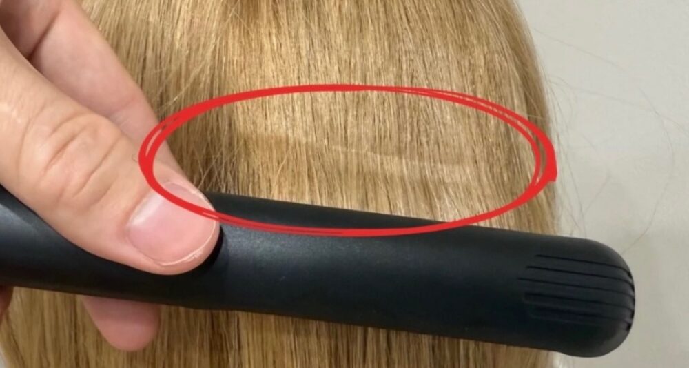 ヘアアイロンの失敗例